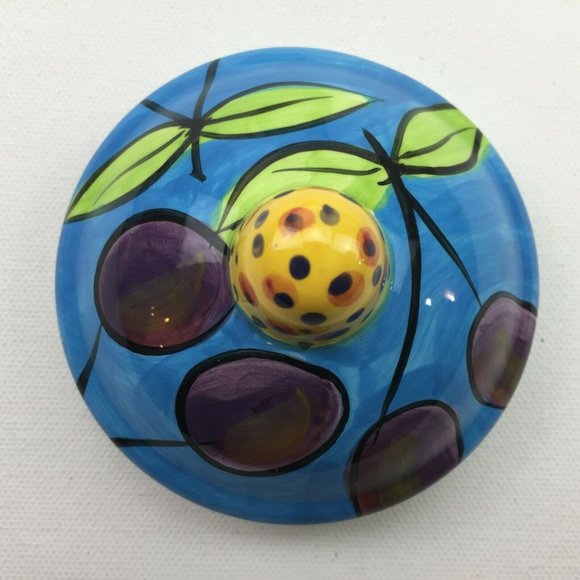 Renardi Cherry Print Espirt Designed By Pakita Ferrer Blue Teapot - Picture 7 of 12